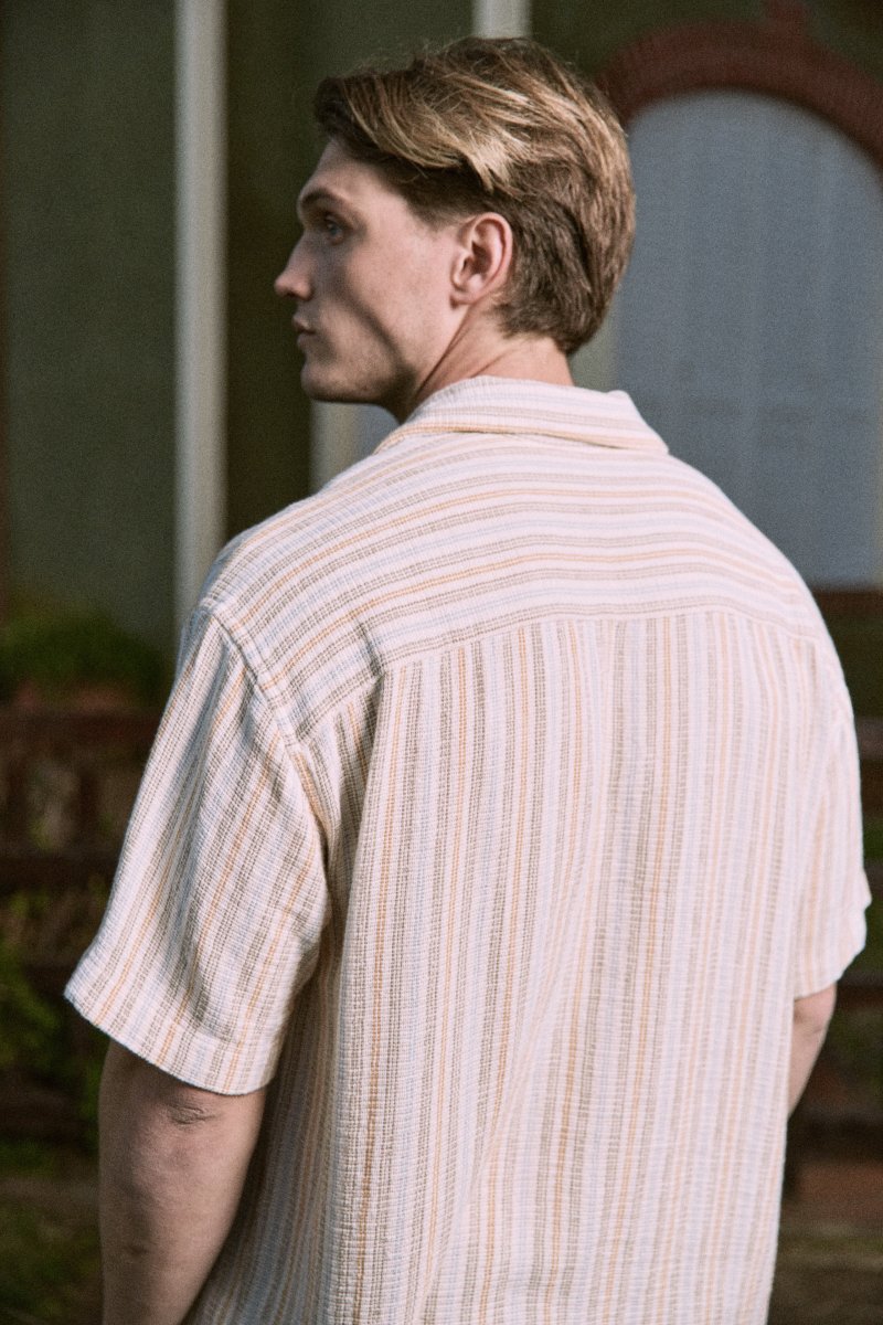 CAMISA RELAXED RAYAS COBA - Golden Apricot - Imagen 3