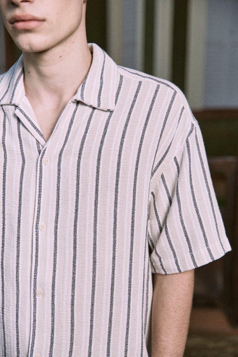 CAMISA RELAXED RAYAS COBA - Celadon Tint - Imagen 6