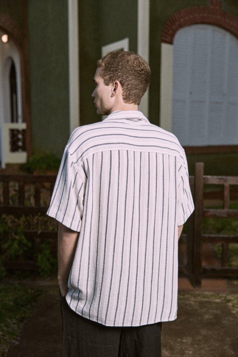 CAMISA RELAXED RAYAS COBA - Celadon Tint - Imagen 3