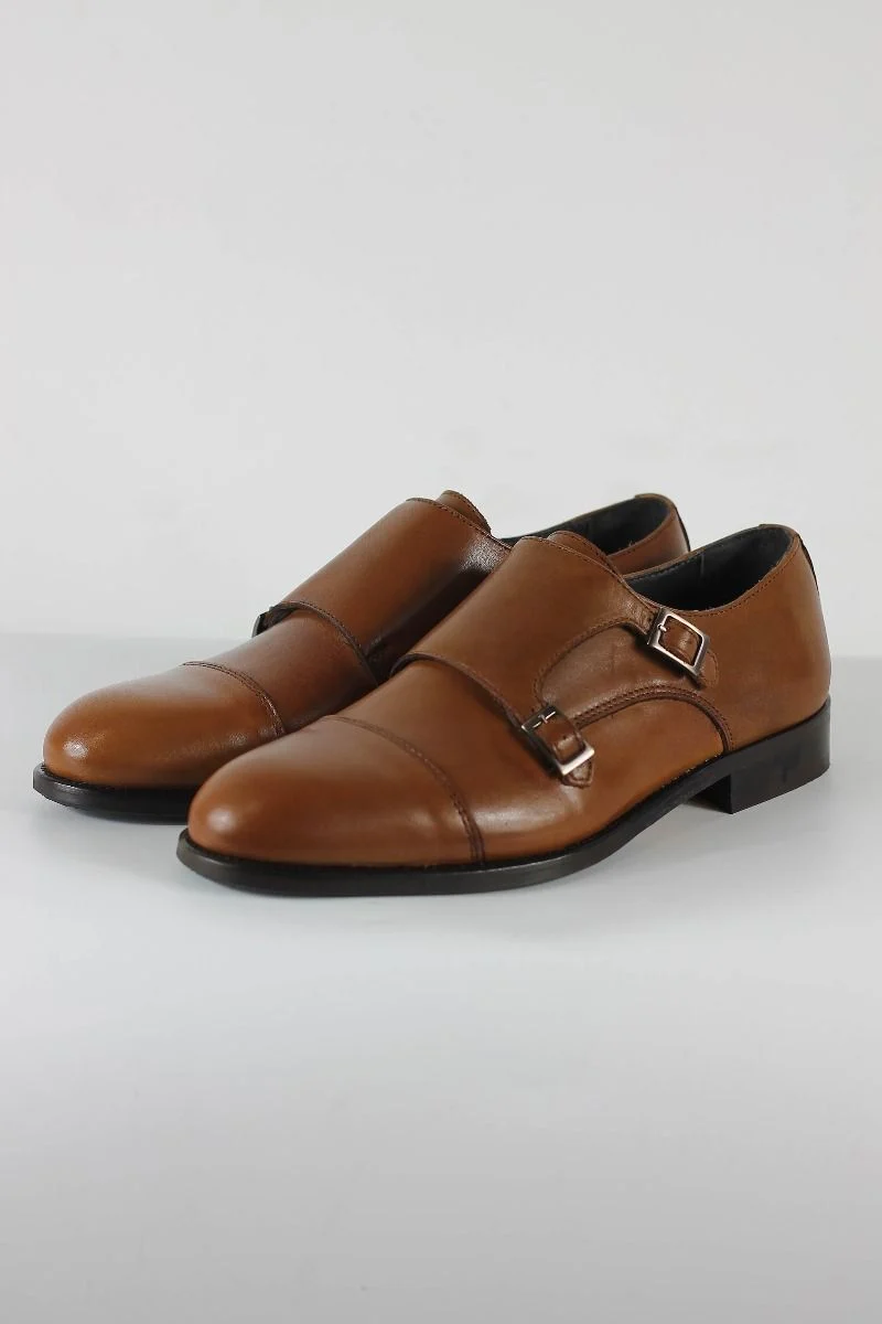 Zapato de Vestir de Hebilla Camel - Imagen 4