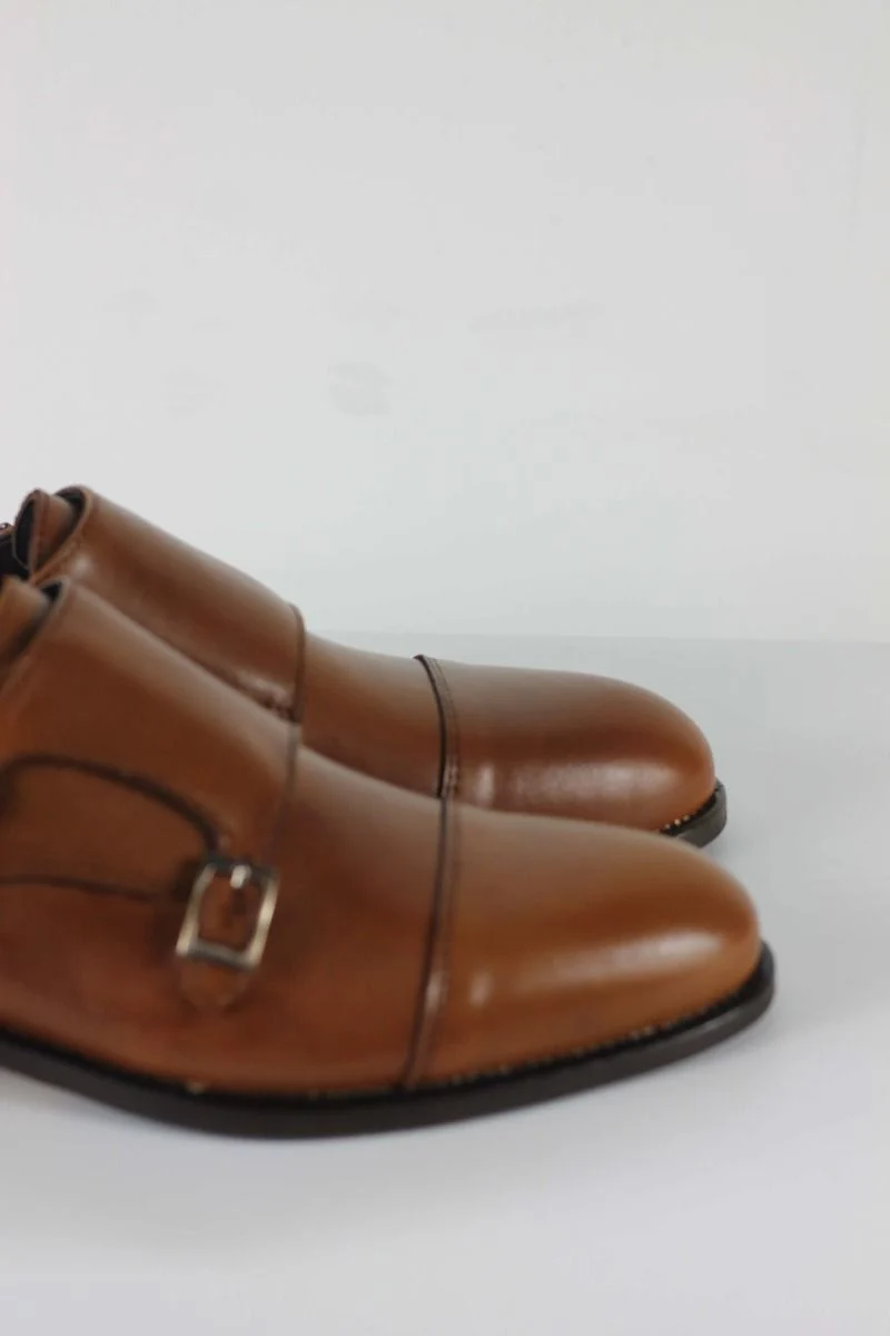 Zapato de Vestir de Hebilla Camel - Imagen 6