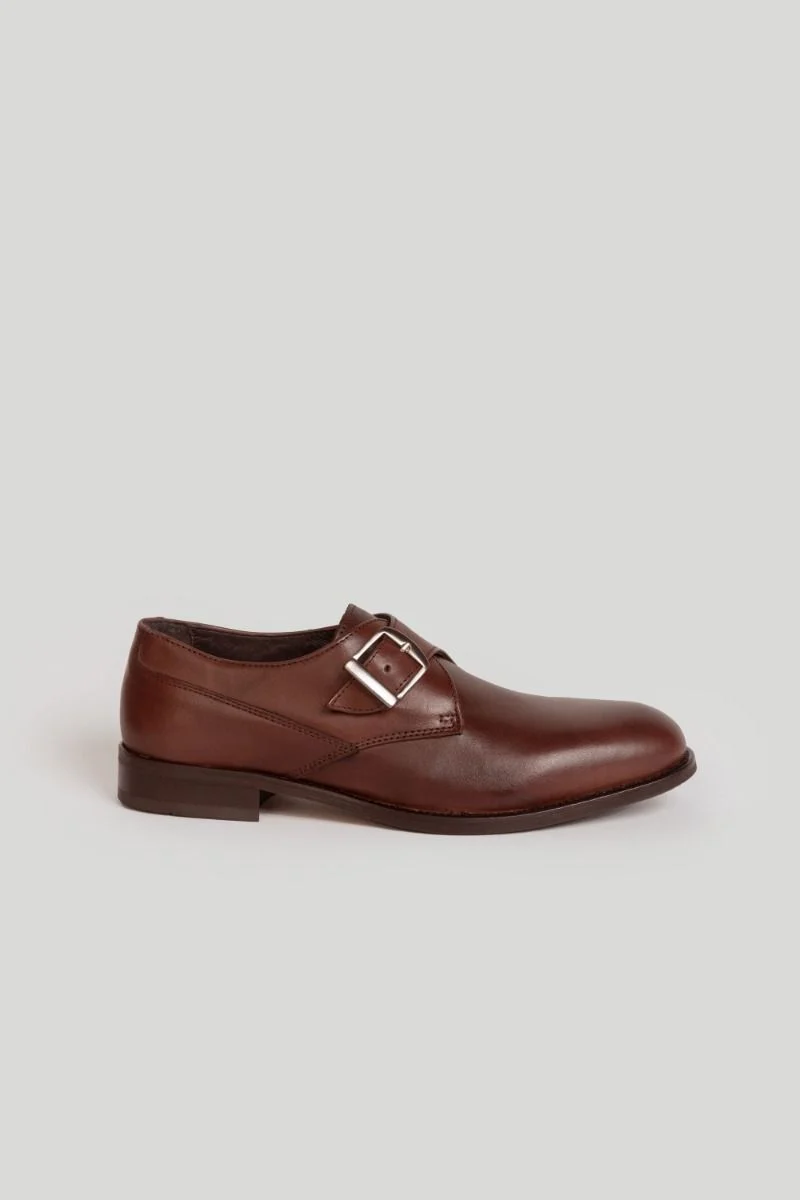 Zapato de Vestir de Hebilla Marrón - Imagen 4
