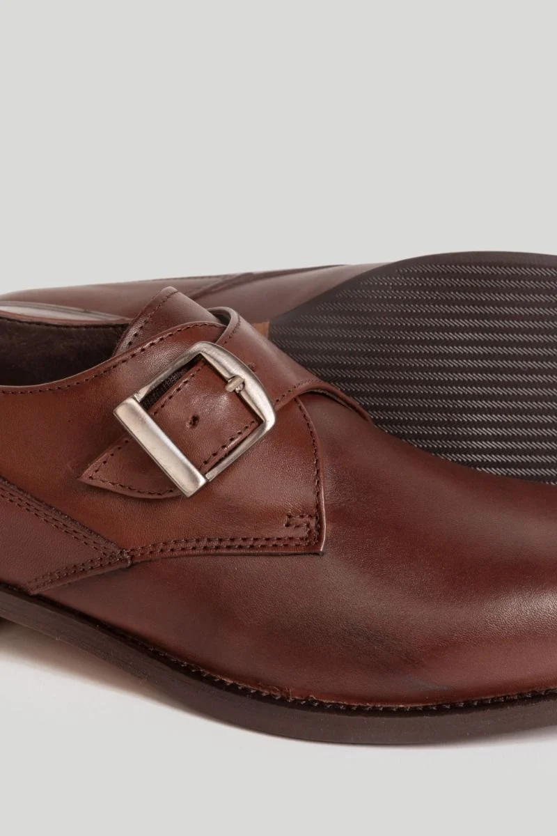 Zapato de Vestir de Hebilla Marrón - Imagen 5