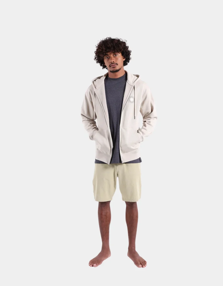 Sudadera Capucha OXBOW Abierta RADIATE - Ivory - Imagen 4