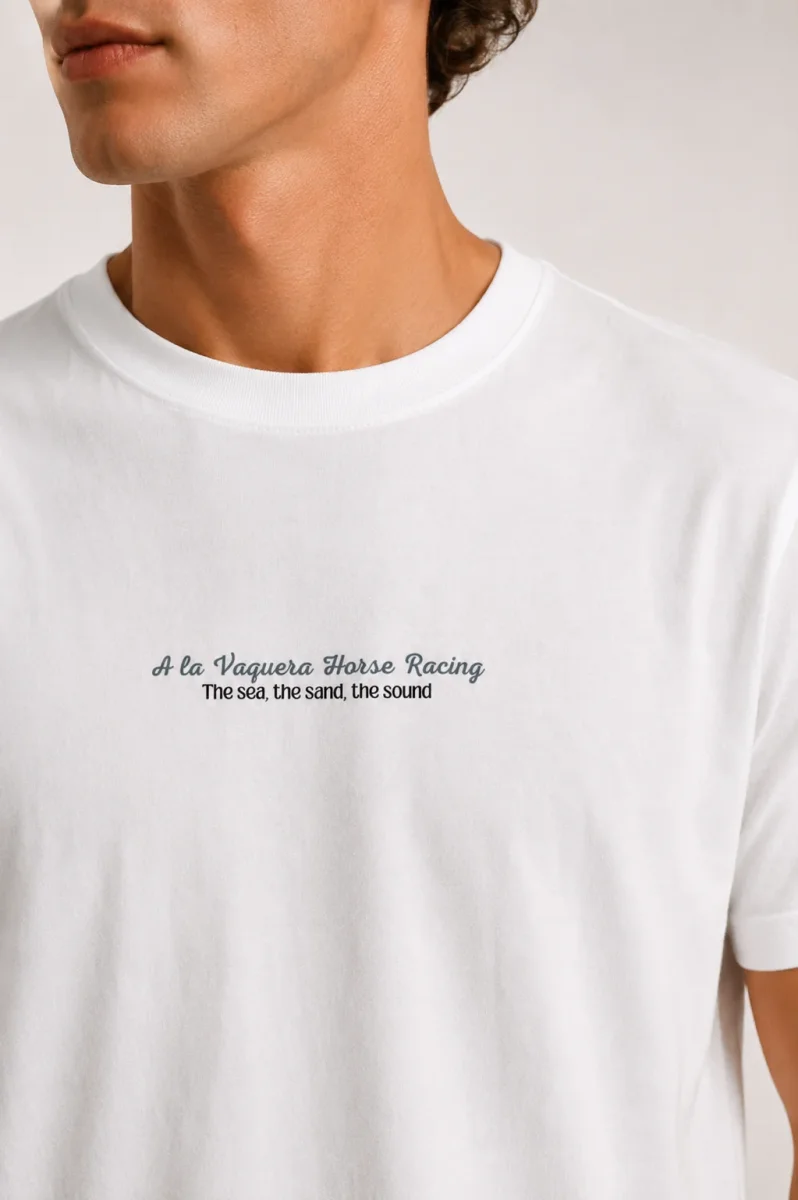 Camiseta Horse Raicing Blanca - Imagen 4