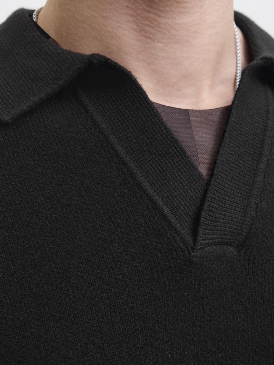 POLO LOOSE TEJIDO COVER - Black - Imagen 7