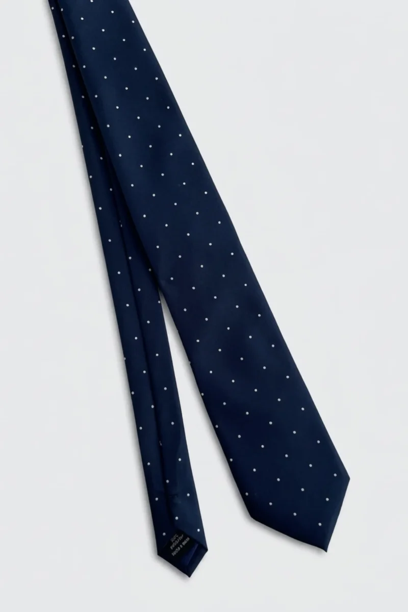 Corbata lunares marino
