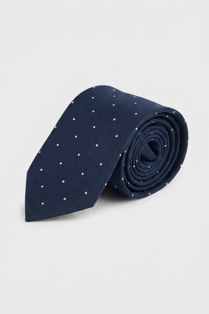 Corbata lunares marino - Imagen 3