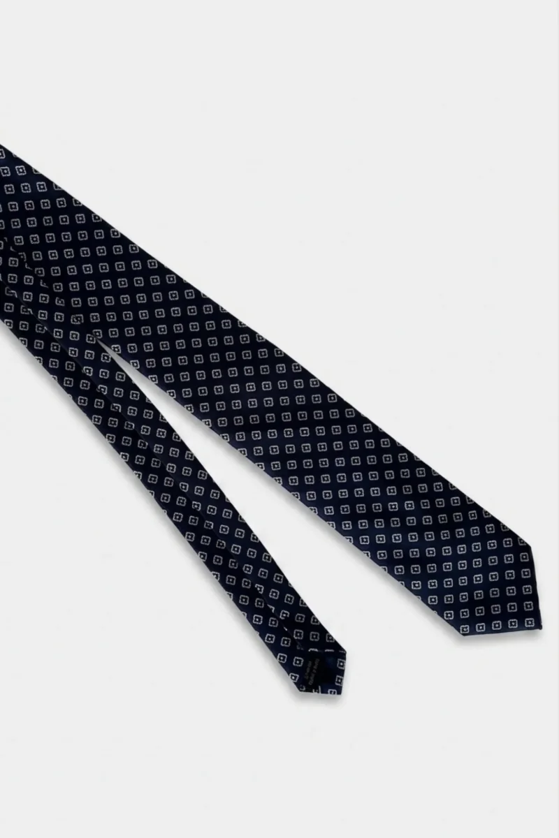 Corbata estampada marino - Imagen 3