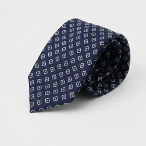 Corbata estampada marino