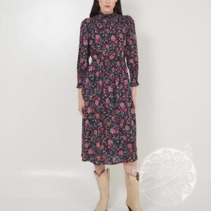 VESTIDO NEGRO FLOR
