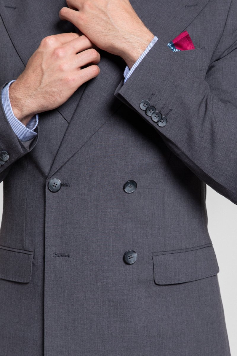 Traje Cruzado Gris - Imagen 5