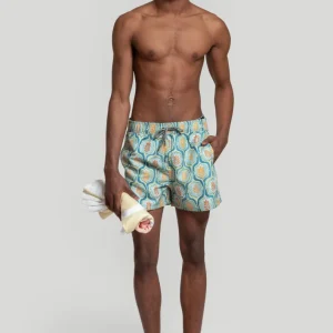 Bañador Estampado Verde Agua