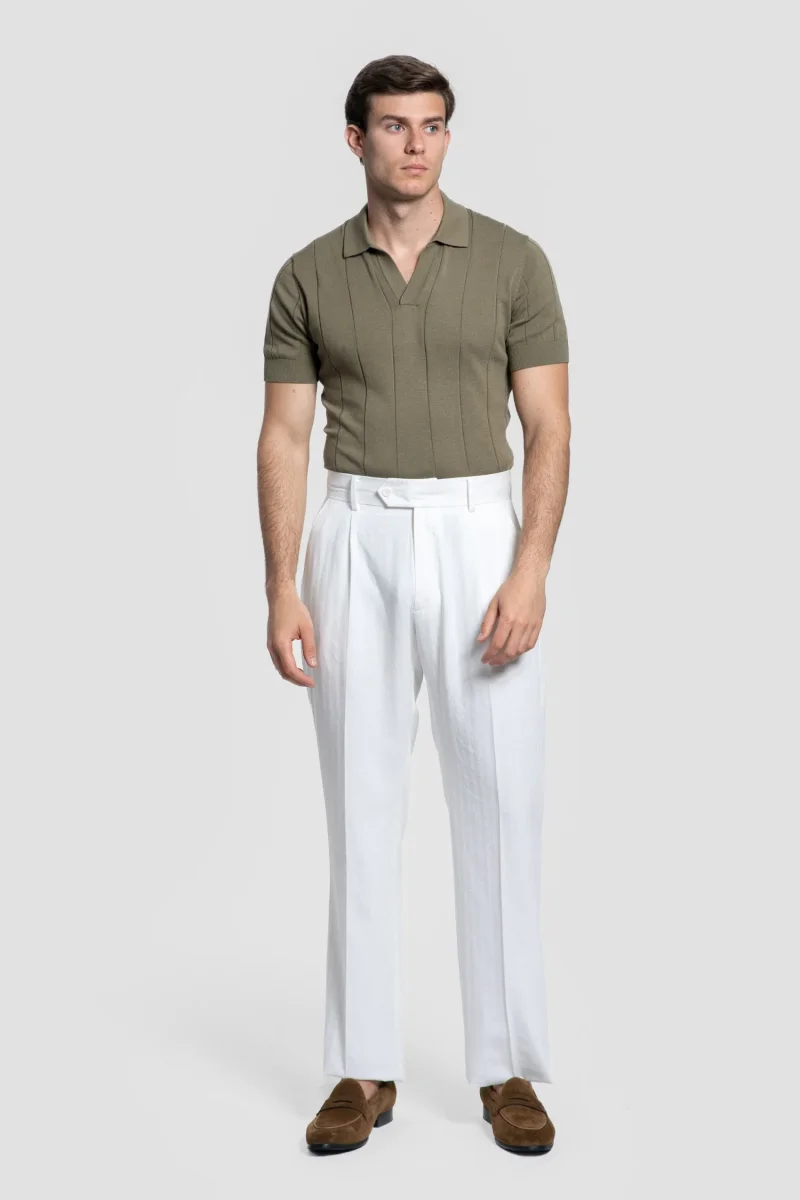 Pantalón Blanco Pinzas