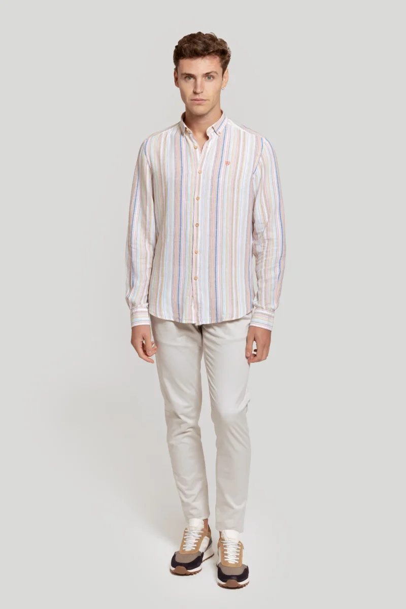 Camisa Lino Rayas - Imagen 3