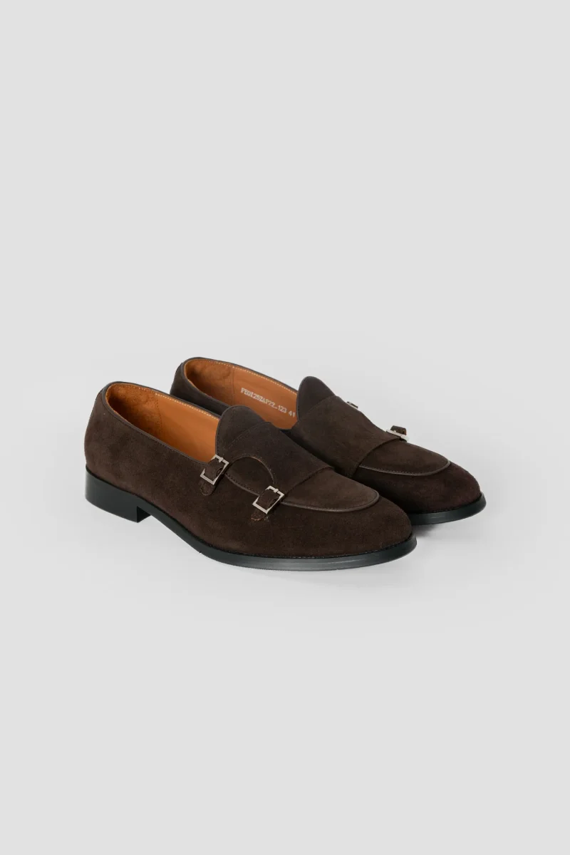 Mocasín Hebillas de Ante Chocolate - Imagen 2
