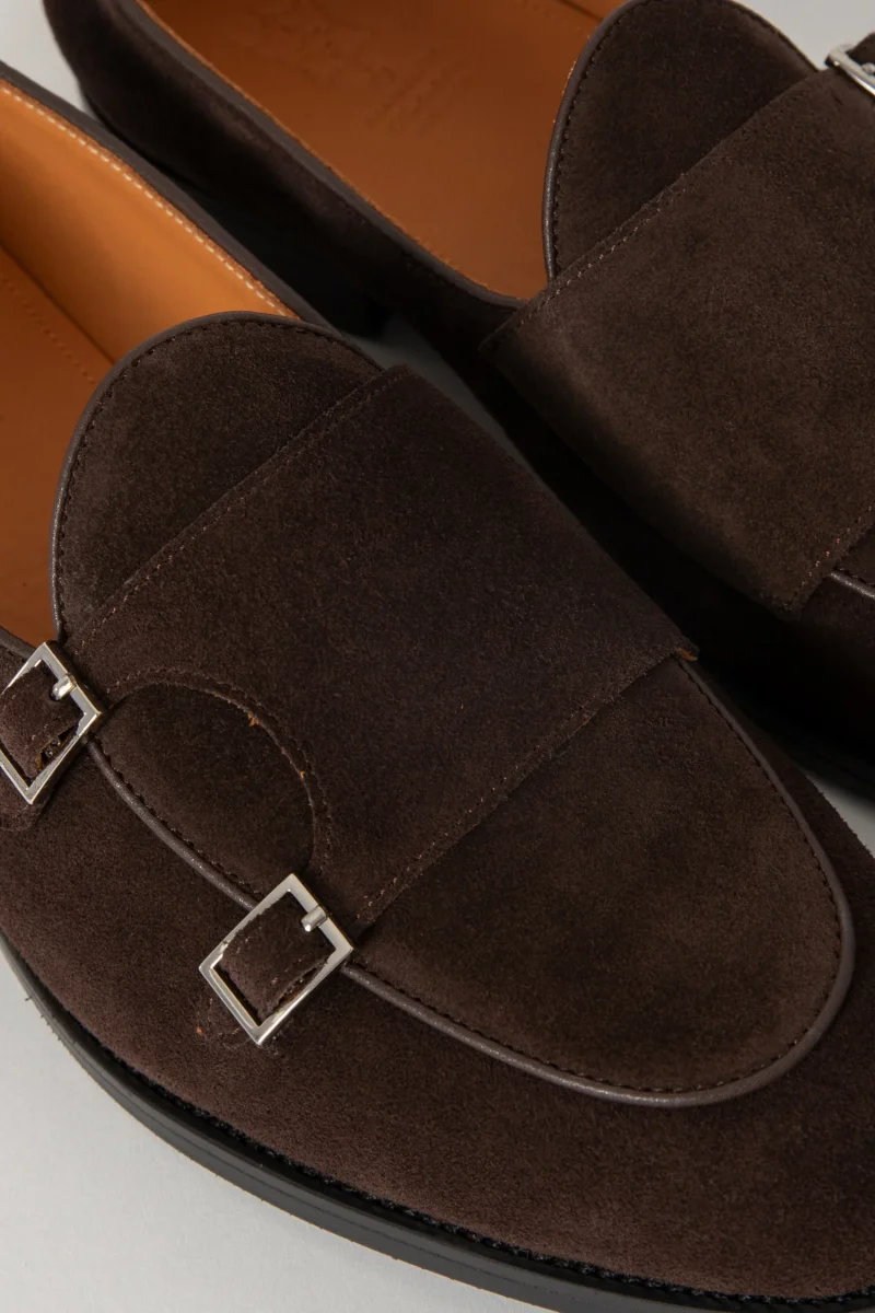 Mocasín Hebillas de Ante Chocolate - Imagen 3
