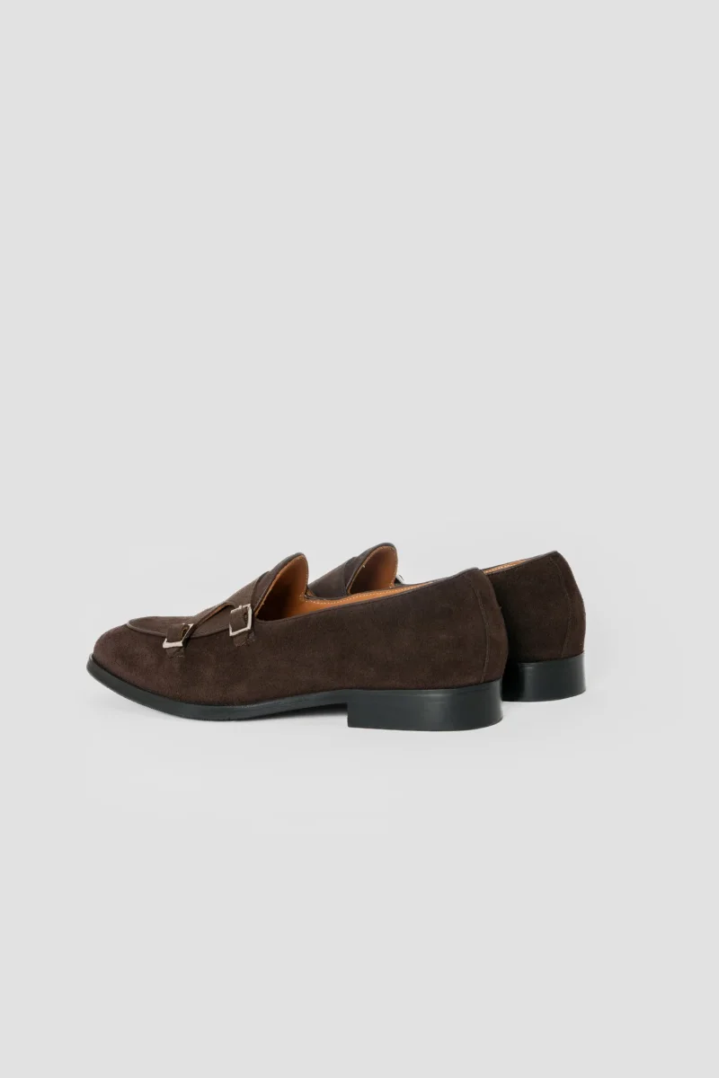 Mocasín Hebillas de Ante Chocolate - Imagen 5