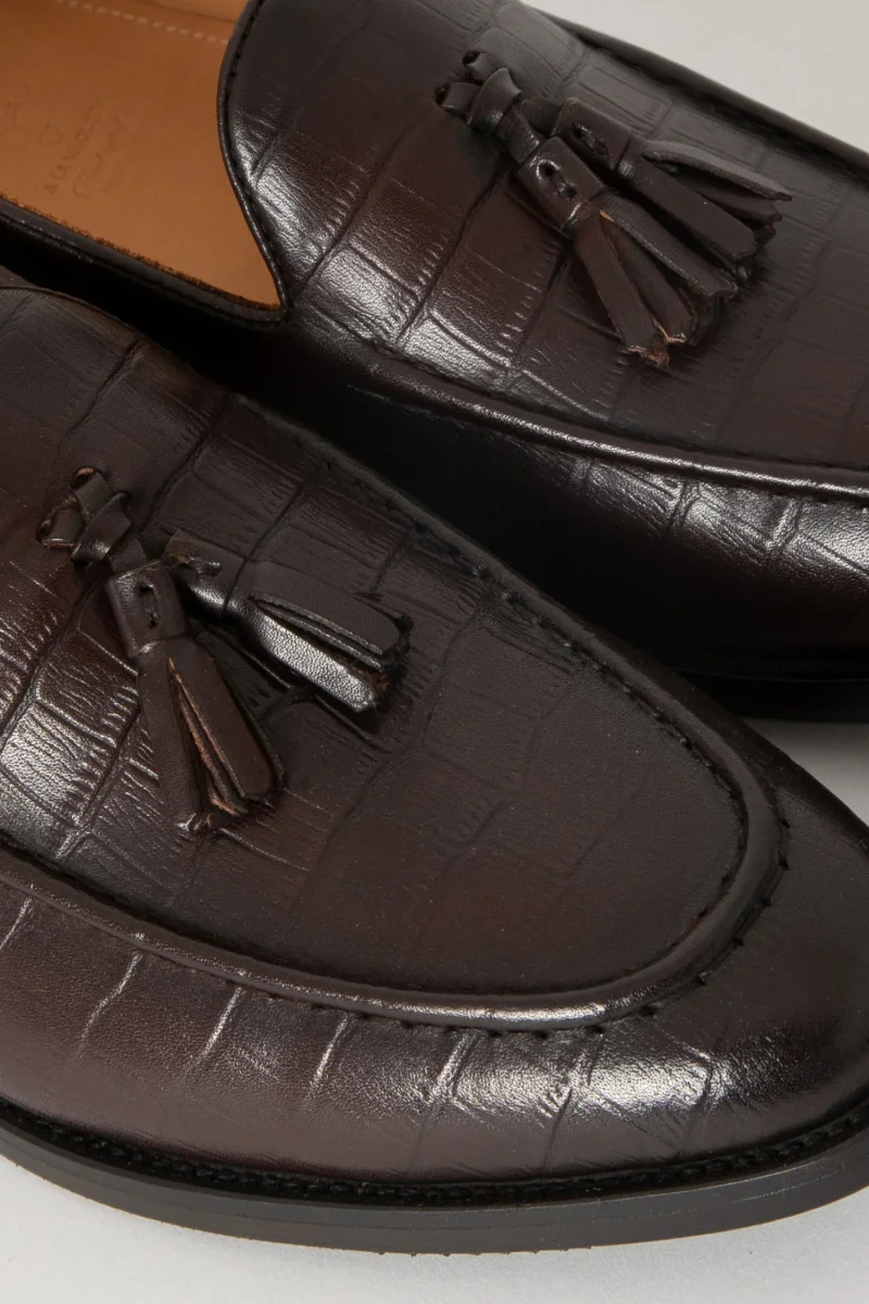 Mocasín Borlas Efecto Cocodrilo - Imagen 4