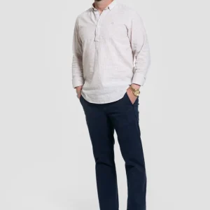 Camisa Polera Rayas Camel