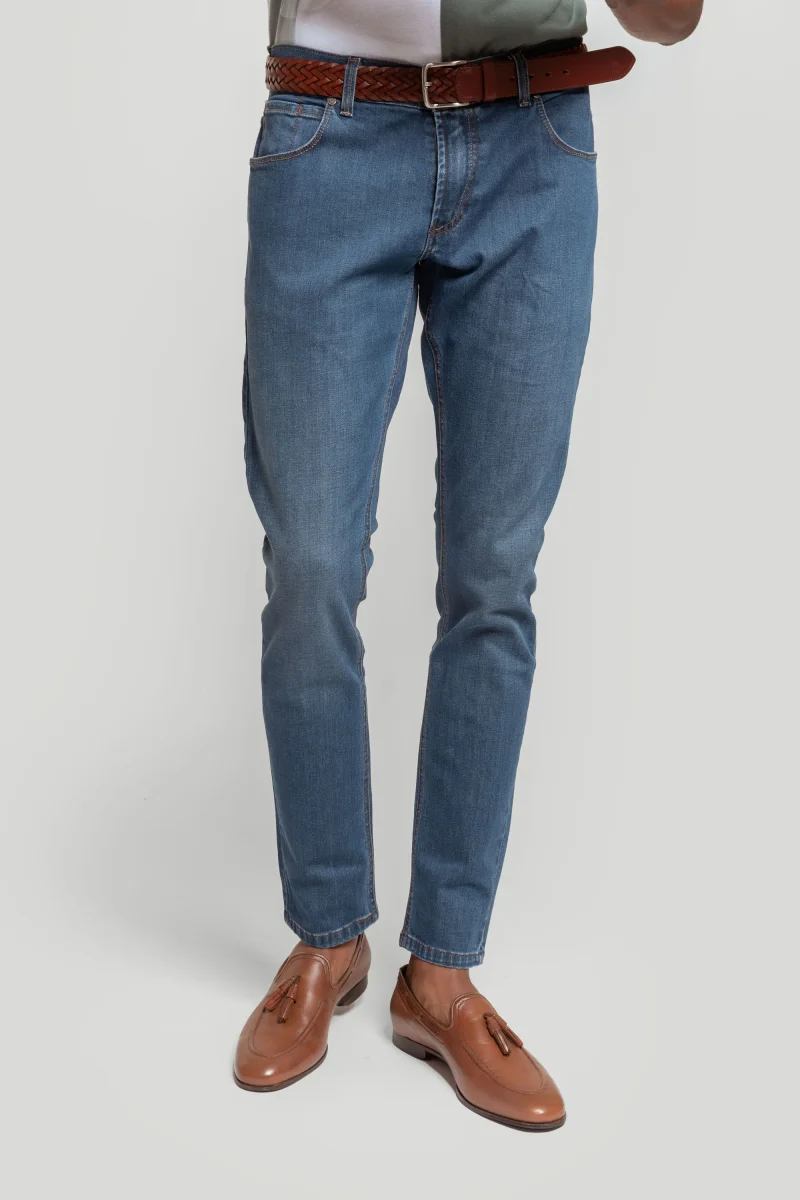 Jeans Skinny Lavado Verdoso - Imagen 2