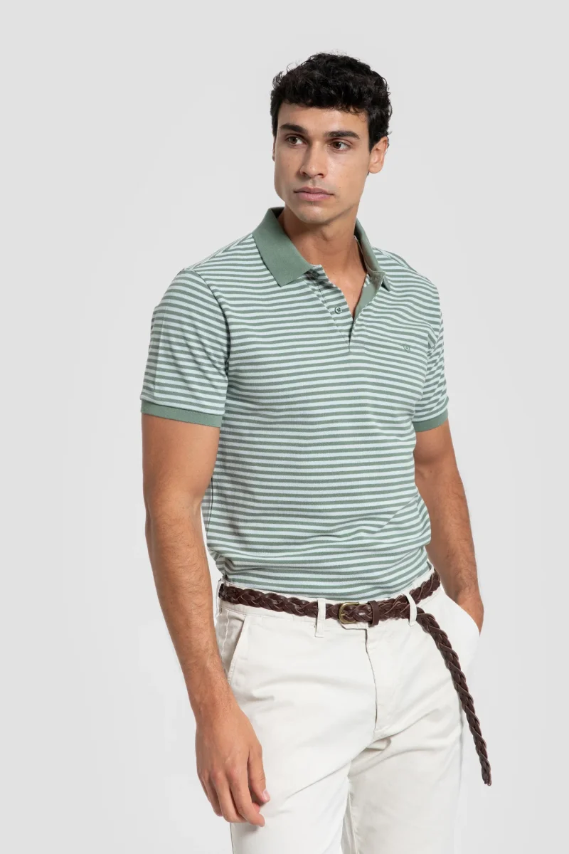 Polo Rayas Menta - Imagen 3