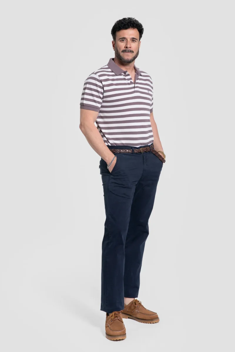 Polo Rayas Marrón - Imagen 2