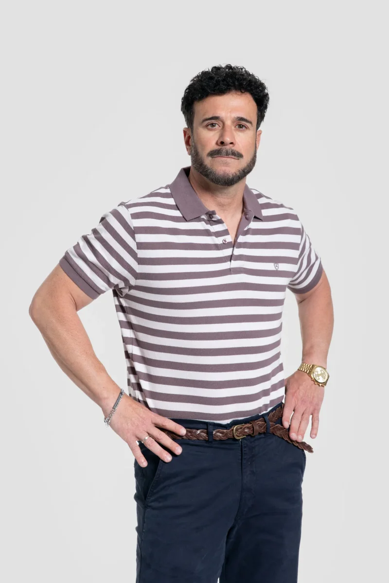 Polo Rayas Marrón - Imagen 4