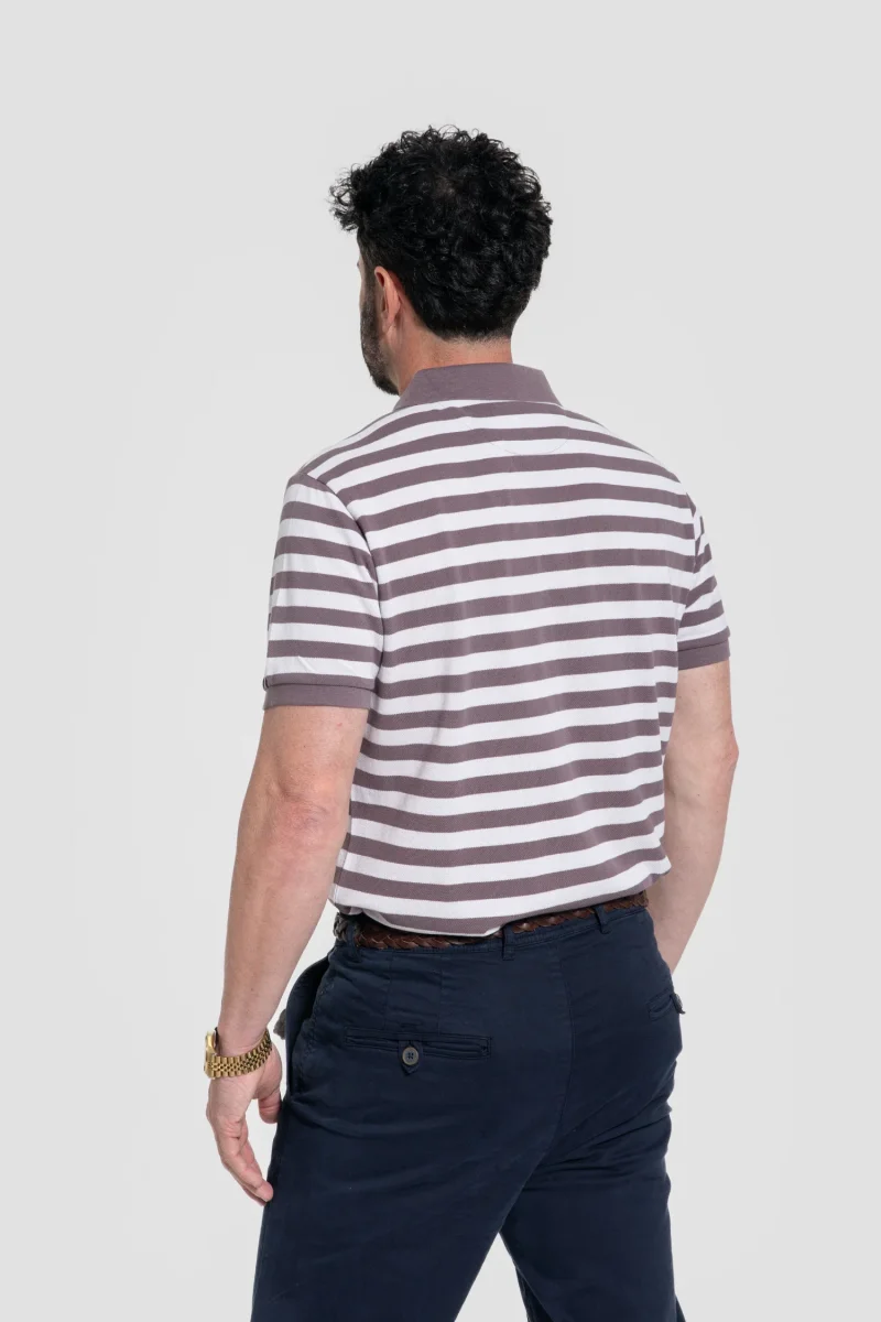 Polo Rayas Marrón - Imagen 5