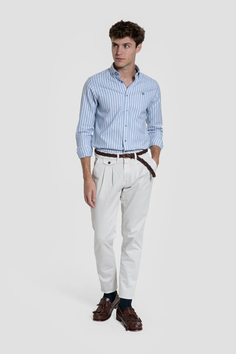 Camisa Rayas Celeste - Imagen 3