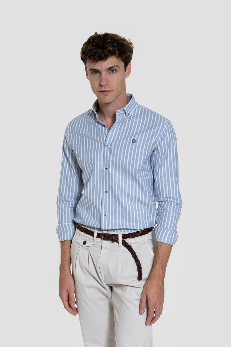 Camisa Rayas Celeste - Imagen 4