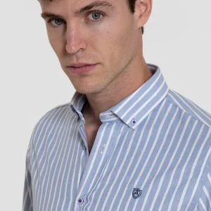 Camisa Rayas Celeste