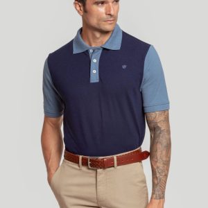 Polo Bicolor Marino