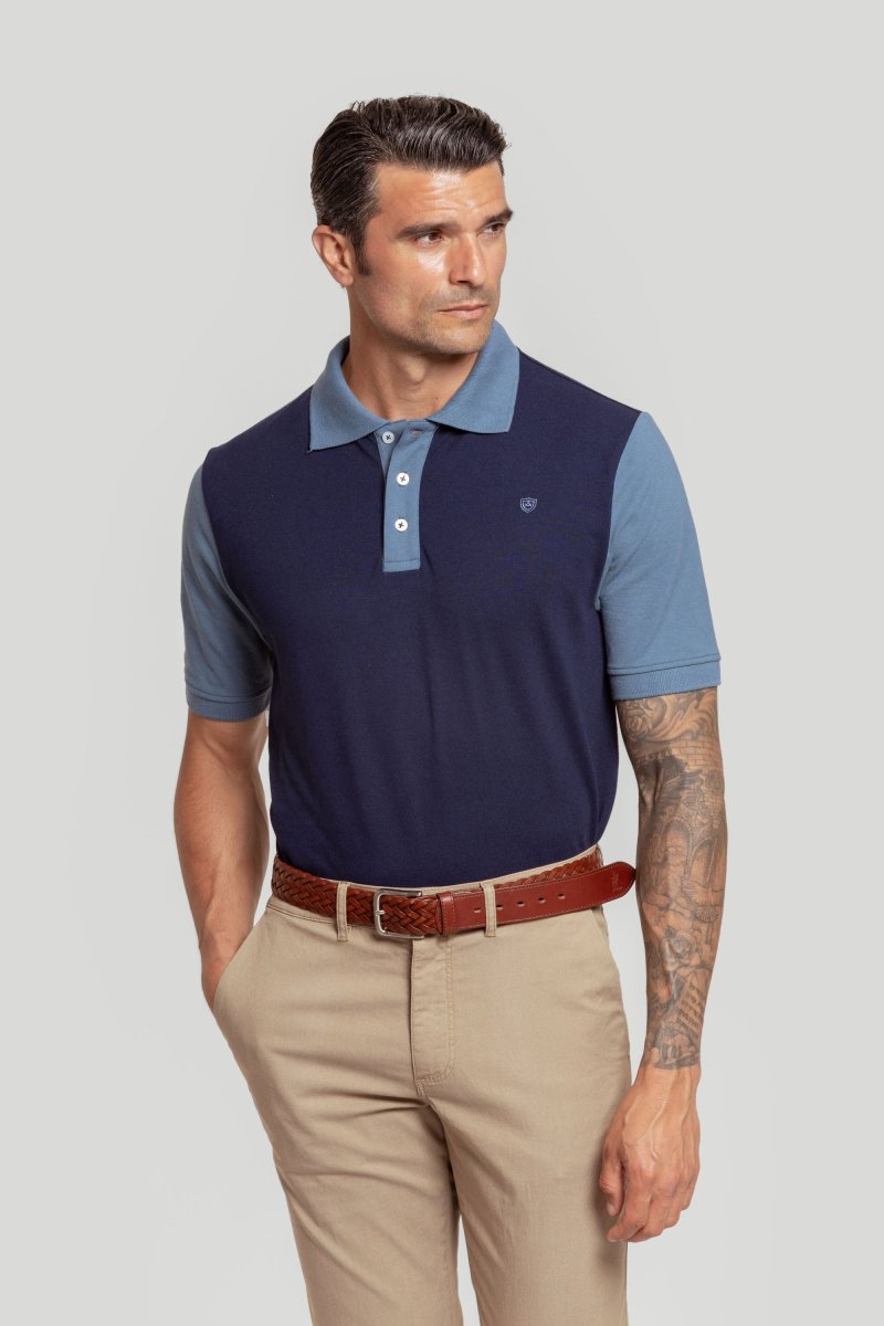 Polo Bicolor Marino - Imagen 2