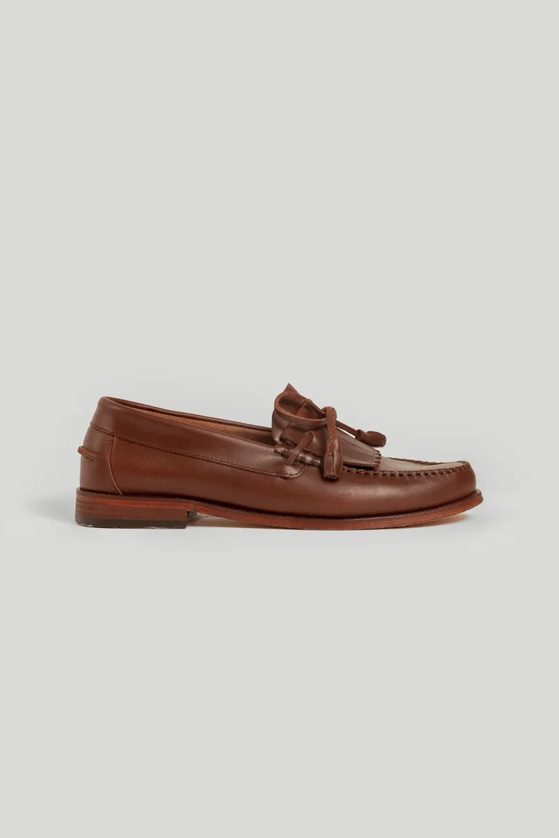 Zapatos de Vestir de Cuero Marrón con Borlas - Imagen 4