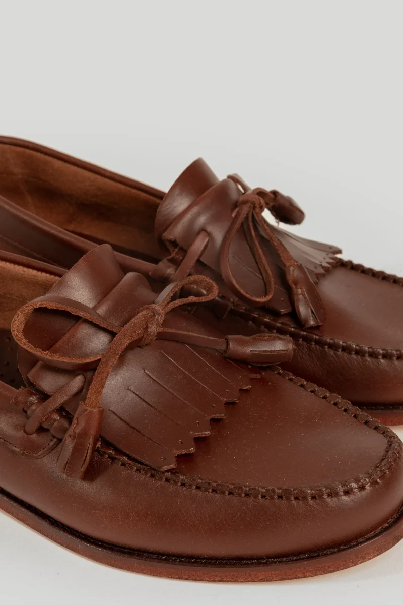 Zapatos de Vestir de Cuero Marrón con Borlas - Imagen 5