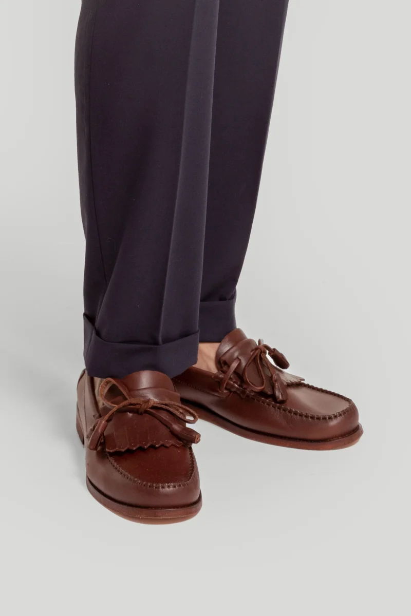 Zapatos de Vestir de Cuero Marrón con Borlas - Imagen 3