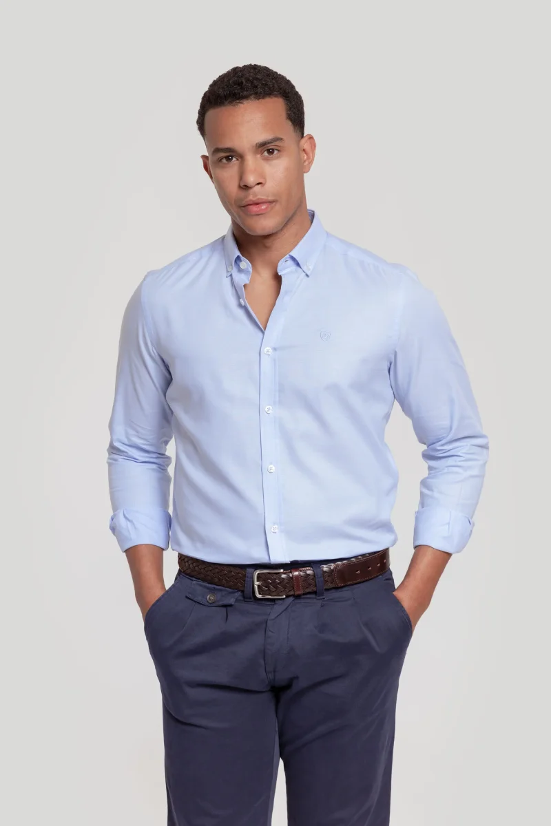 Camisa Oxford Celeste - Imagen 3