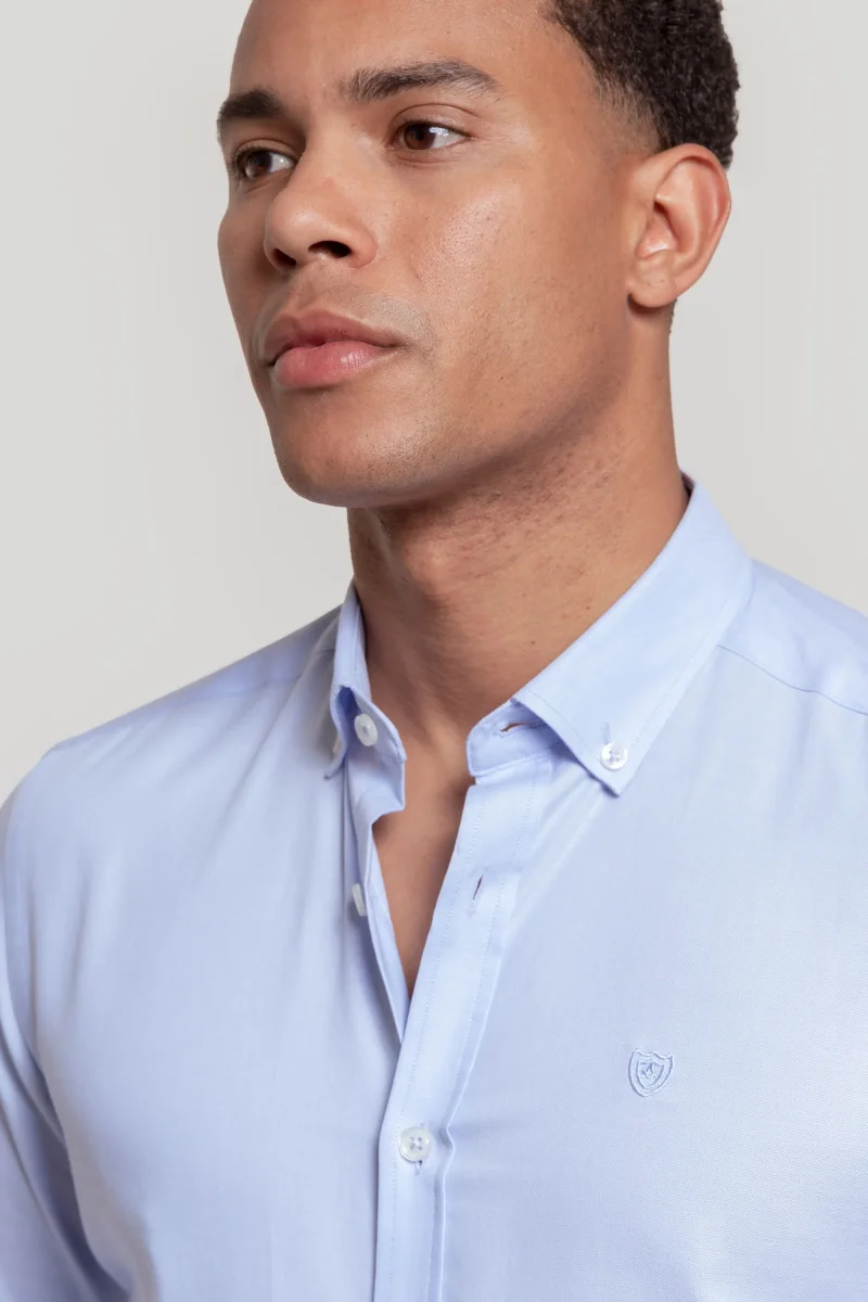 Camisa Oxford Celeste - Imagen 4