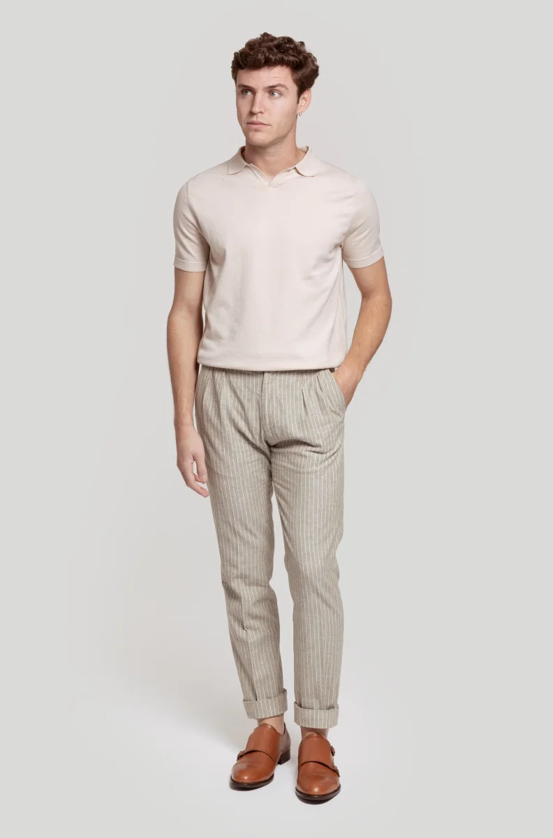 Polo Punto Cuello Beig