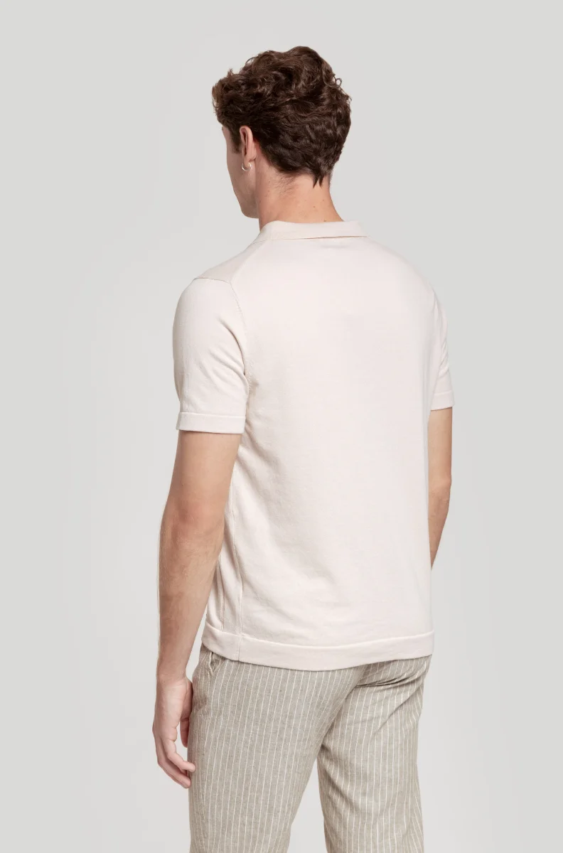 Polo Punto Cuello Beig - Imagen 5