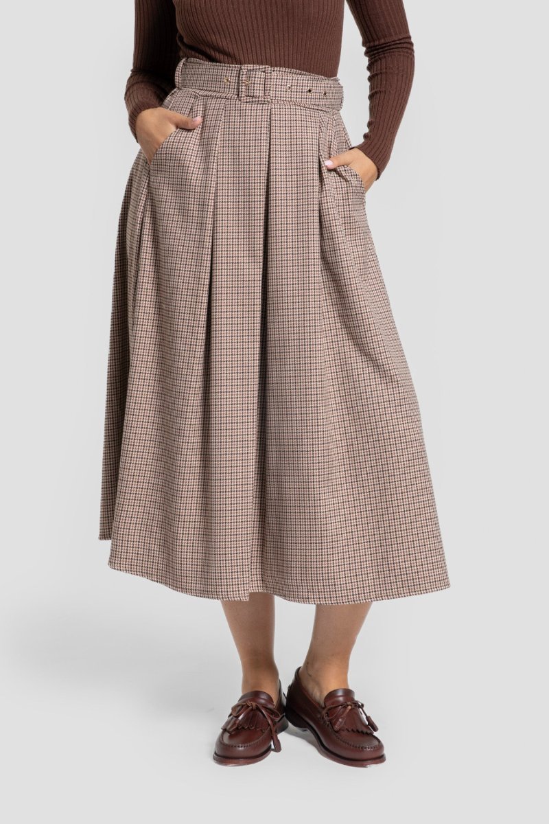 Falda Cuadro Vichy Camel - Brío - Imagen 5