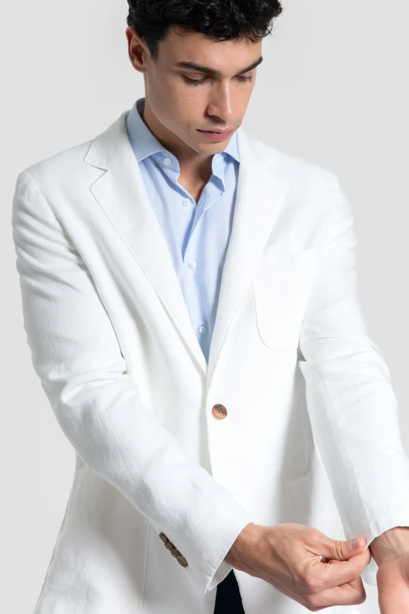 Americana de Lino Sport Blanca - Imagen 4