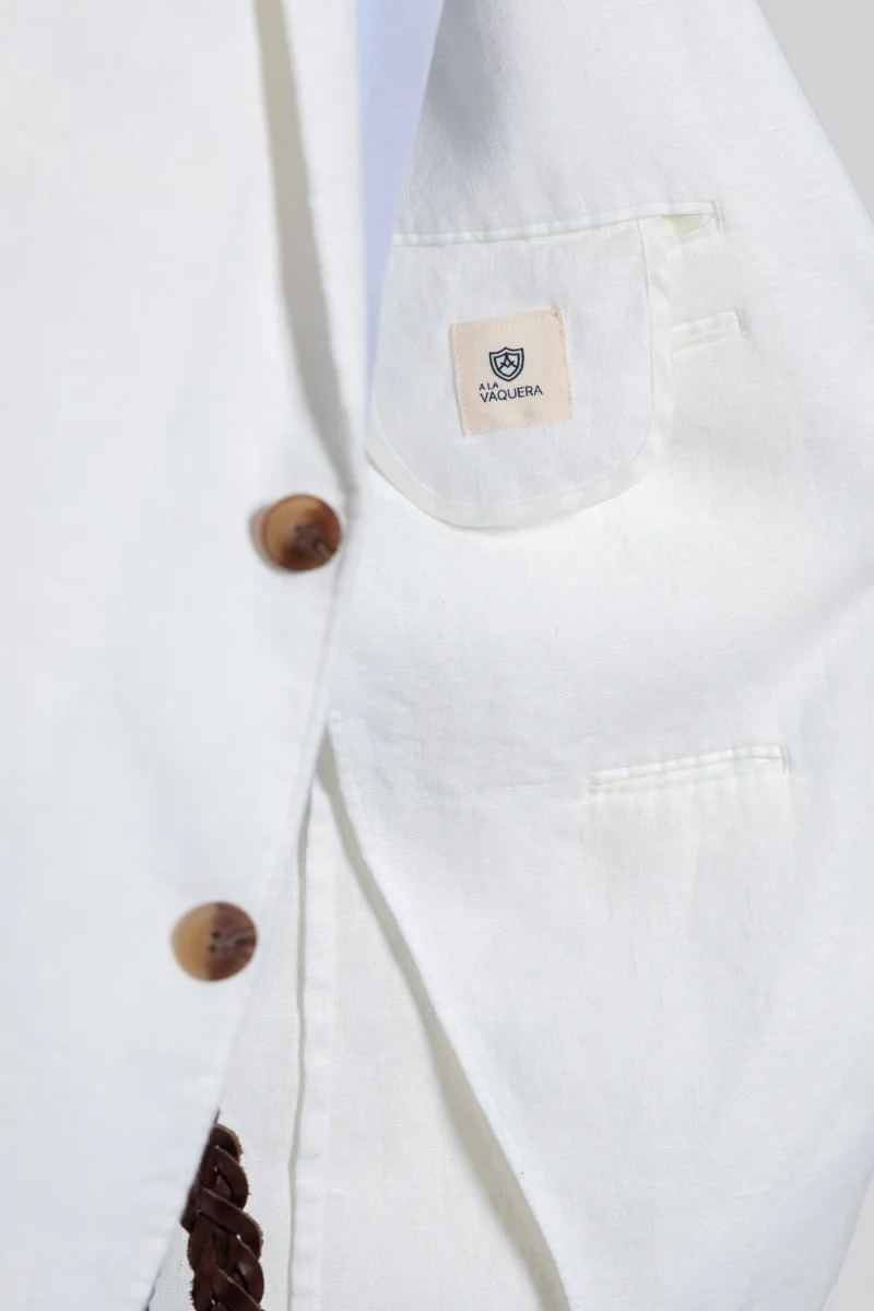 Americana de Lino Sport Blanca - Imagen 7