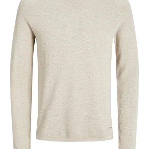 SWEATER BÁSICO TEJIDO HILL - Oatmeal Detail:MELANGE