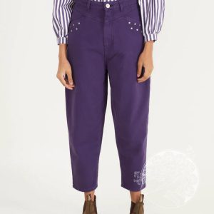 JEANS TACHAS MORADO