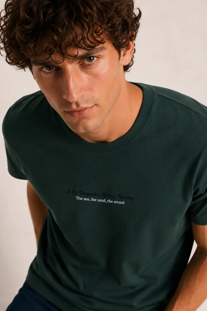 Camiseta Horse Racing Verde - Imagen 2