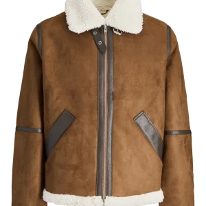 CAMPERA AVIATOR - Cognac Detail:ANTIQUE WHITE TEDDY