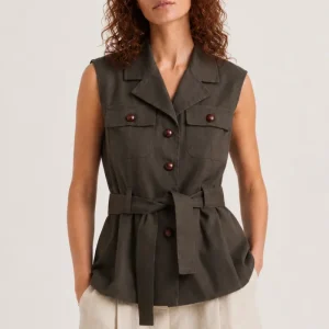 Chaleco Peplum Cinturón