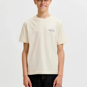 CAMISETA RELAXED BORDADA NORREBRO JNR - Antique White Print:AW 26
